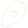 Una Angelic Strandage Crystal Pearl, corte redondo, branco, banhado a ouro Una Angelic Strandage Crystal Pearl, corte redondo, branco, banhado a ouro