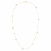 Una Angelic Strandage Crystal Pearl, corte redondo, branco, banhado a ouro Una Angelic Strandage Crystal Pearl, corte redondo, branco, banhado a ouro
