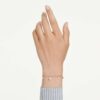 Una Angelic Strandage Crystal Pearl, corte redondo, branco, banhado a ouro Una Angelic Strandage Crystal Pearl, corte redondo, branco, banhado a ouro