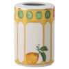Vaso Idyllia em porcelana, com motivo em cristal, flor, amarelo Vaso Idyllia em porcelana, com motivo em cristal, flor, amarelo