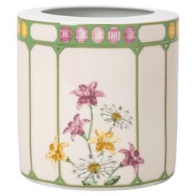 Vaso Idyllia em porcelana, com motivo em cristal, papa-moscas, tamanho médio, multicolorido