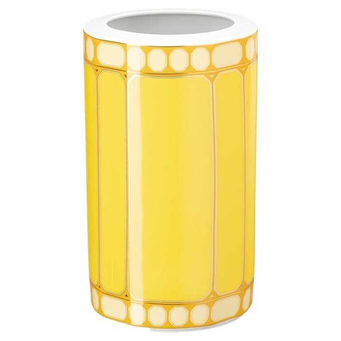 Vaso Signum em porcelana, amarelo Vaso Signum em porcelana, amarelo
