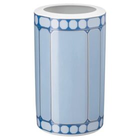 Vaso Signum em porcelana, azul