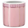 Vaso Signum em porcelana, largo, rosa Vaso Signum em porcelana, largo, rosa