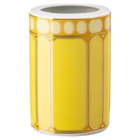 Vaso Signum em porcelana, médio, amarelo