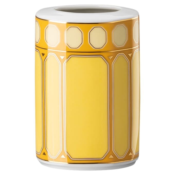 Vaso Signum em porcelana, pequeno, amarelo Vaso Signum em porcelana, pequeno, amarelo