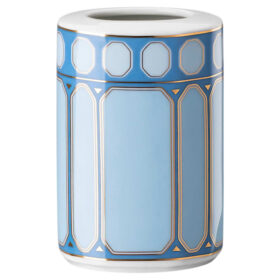 Vaso Signum em porcelana, pequeno, azul