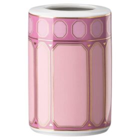 Vaso Signum em porcelana, pequeno, rosa