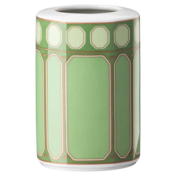 Vaso Signum em porcelana, pequeno, verde Vaso Signum em porcelana, pequeno, verde