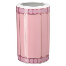Vaso Signum em porcelana, rosa