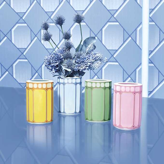 Vaso Signum em porcelana, tamanho médio, azul Vaso Signum em porcelana, tamanho médio, azul