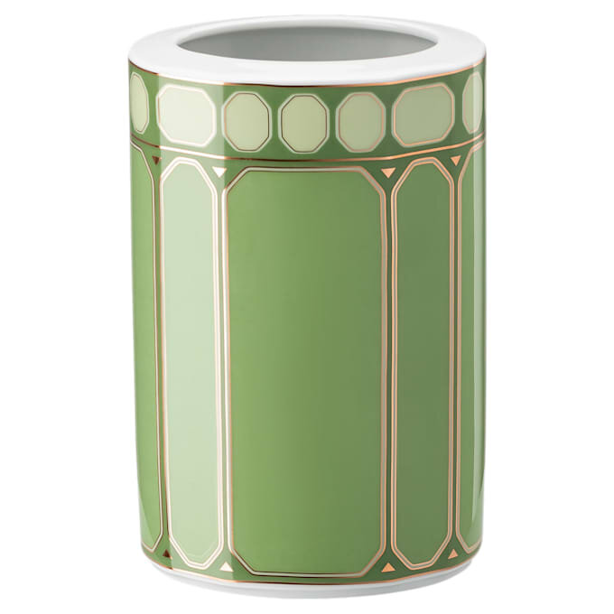 Vaso Signum em porcelana, tamanho médio, verde Vaso Signum em porcelana, tamanho médio, verde